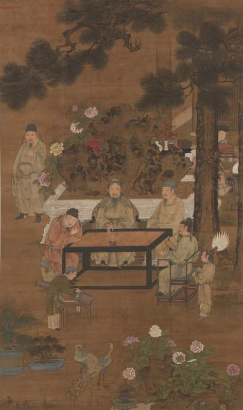 傳 宋人十八學士圖（琴）